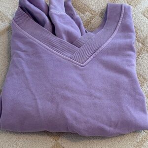 Purple V-Neck Sweatshirt